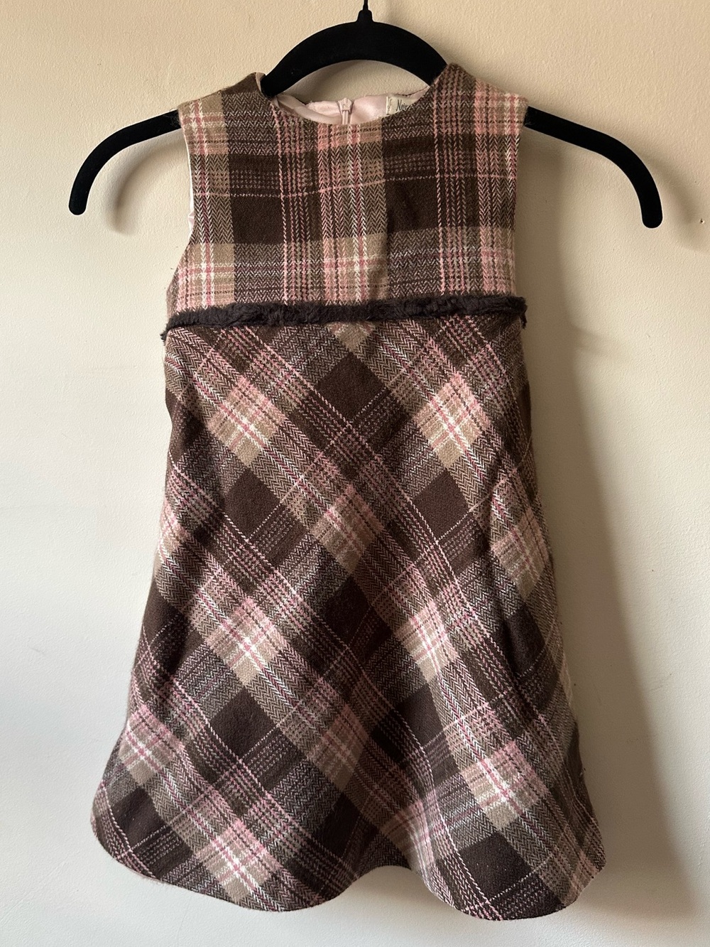 Vintage Neiman Marcus Helena Tweed Plaid Girls Dress